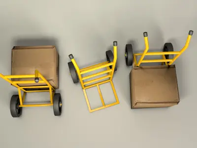 Cargo Cart Duo 3D model