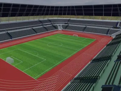 Olympic Stadium Low-poly 3D model shop