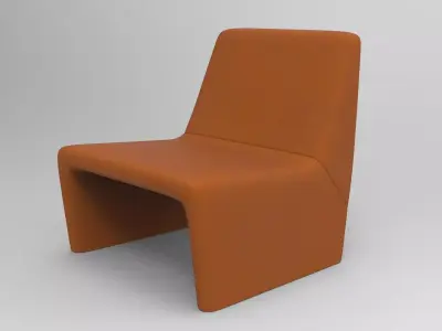 Sakito Armchair Low-poly 3D model