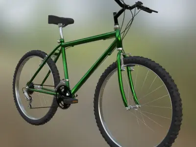 Mountain Bike Bicycle 3D model Low-poly 3D model