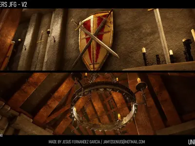 Candle Holders JFG V2 Low-poly 3D model