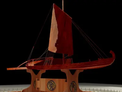 Chinese junk boat 3D model