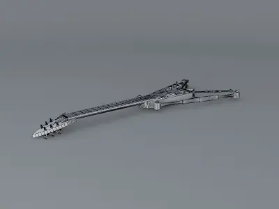 Industrial strength guitar Free 3D model