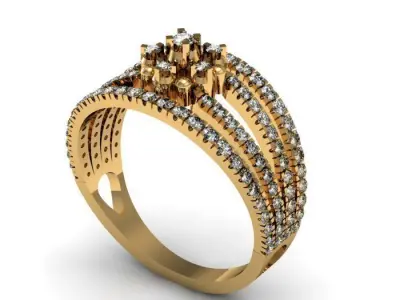 daimond ring 3D print model 24