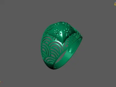 Plain Ring Women Ready STL 3DM Models Womens Rings 3D models 3D print model 56