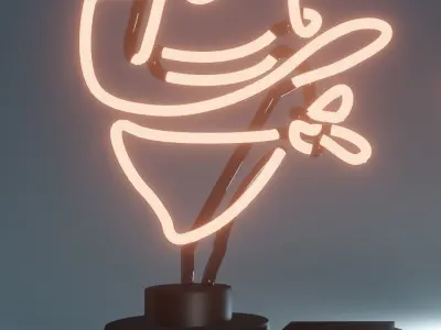 Table Neon Cowboy Free low-poly 3D model