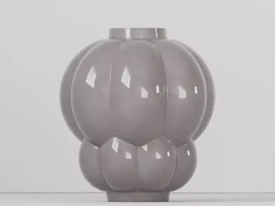Uva Vase Small light-grey glossy 3D model
