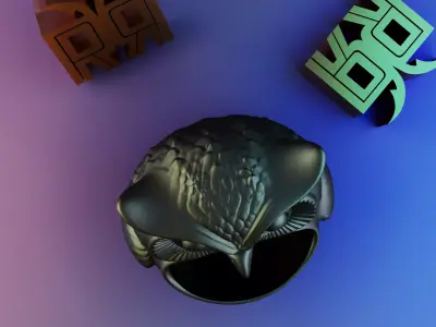 Owl Sculpture Desk Organizer Entryway Key Holder 3D print model