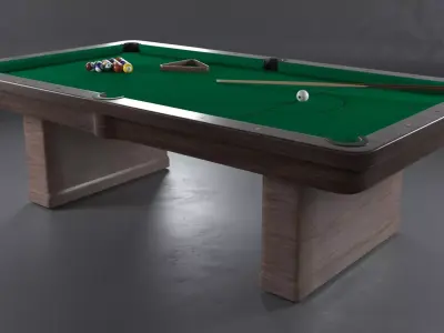 Billard Table Pool table PBR texture 3D model