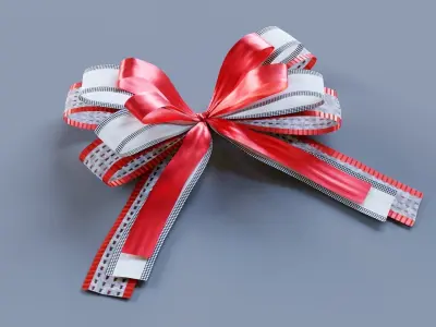 Festive Bow of gift ribbons 3D model