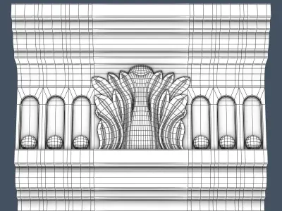 Decorative Crown Molding 3D model 24