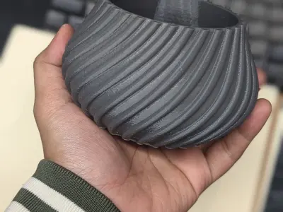 Spiral Cactus Pot  A 3D Printed Minimalist Design Free 3D print model