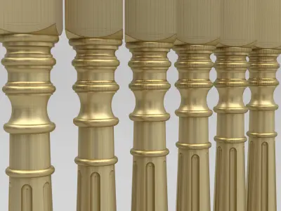 Carved Baluster 3D model purchase