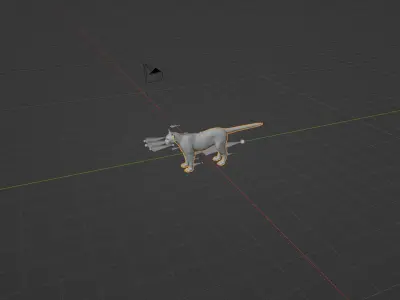 panther with full rig body and face ready game  3D model