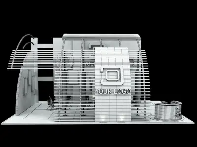 Booth Exhibition Stand a508 3D model