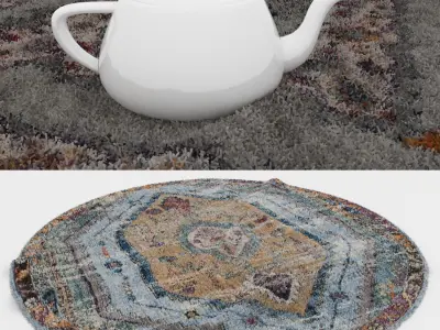 Round Rug Set 168 3D model