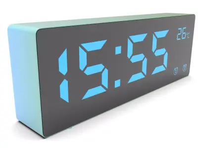 CLOCK BLUEGREEN BLUE Low-poly 3D model