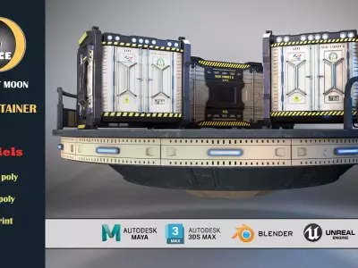 container 03 Low-poly 3D model