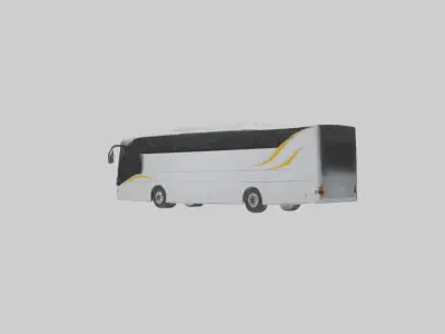 Intercity Bus Model 1 Low-poly 3D model
