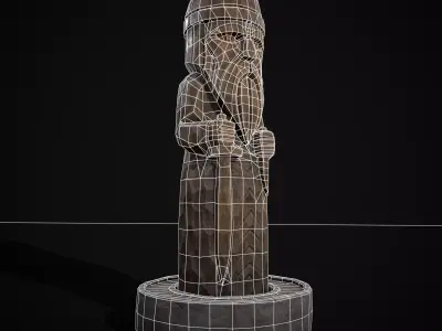 Slavic Gods Figurine Chur Low-poly 3D model