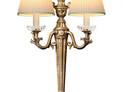 Bronze Antique Wall lamp Sconce Light in American Classic Style 3D model