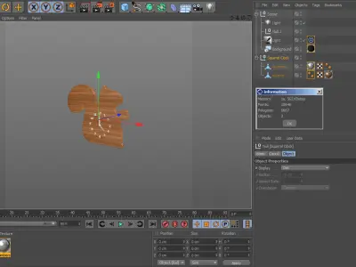 Squirrel Clock  Low-poly 3D model