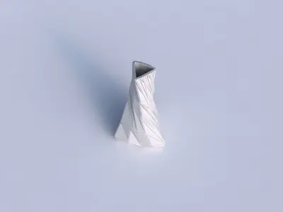 Vase twist tilted triangle with twisted random triangle plates 3D print model