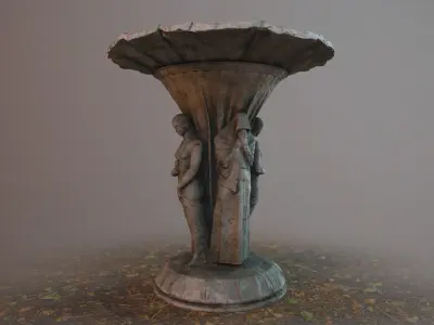 BirdBath Statue 3D model