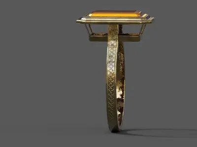 High-Quality 3D Ring Model Low-poly 3D model