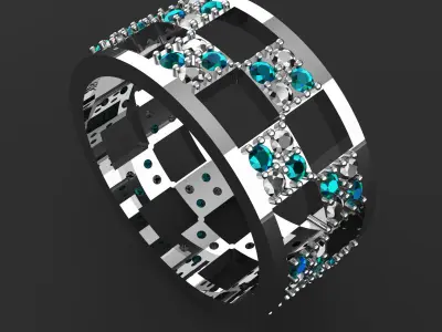Squares Ring 3D print model