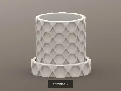 Flowerpots 3D Model Collection