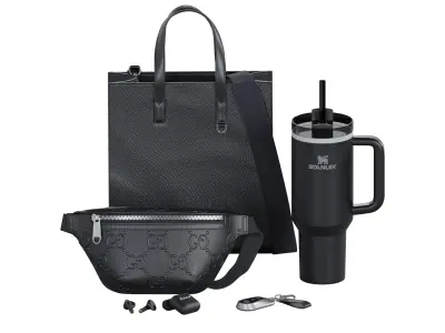 Men Accessories Set 3D model