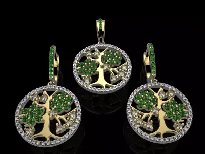 EARRINGS PENDANTS N06 3D print model