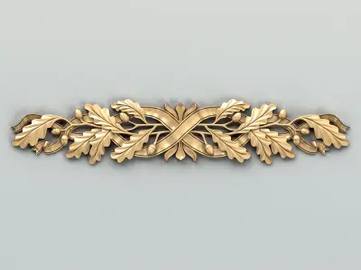 Carved decor horizontal 038 3D model