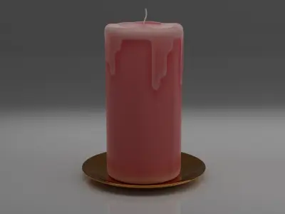 Candle pack Low-poly 3D model purchase