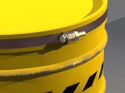 Waste drum 3D model