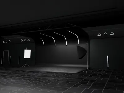 CAR STUDIO Sci-Fi Interior SCENE futuristic 3D model 3D model