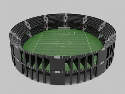 Football Stadium  Low-poly 3D model purchase