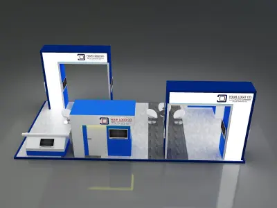 Booth Exhibition Stand a168 3D model