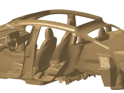 Tesla Model Y AWD 2022 Interior 3d scan model 3D model