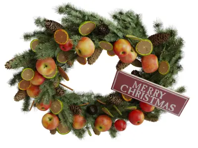 Christmas wreath 2 3D model