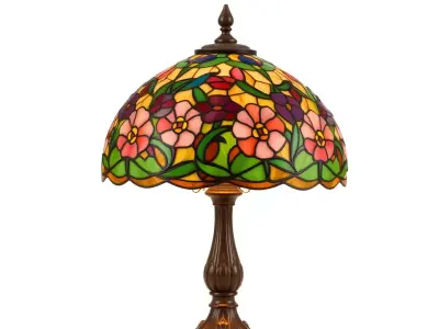 Colorful Stained Glass Lamp model pack Low-poly 3D model