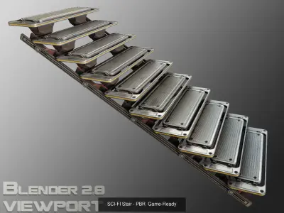 Sci-Fi architectural - Cyberpunk design 3D Model Collection