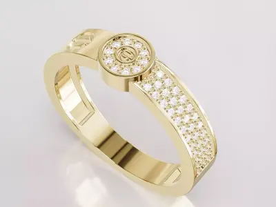 Jewelry Diamond Ring Model RG04 Free 3D print model