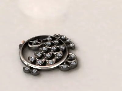 Fish pendant 23 3D print model