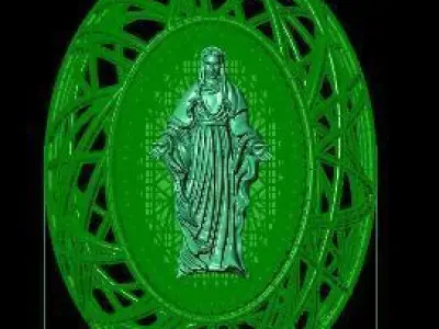 Direct Casting Jesus Pendant 3D model Texture 3D print model