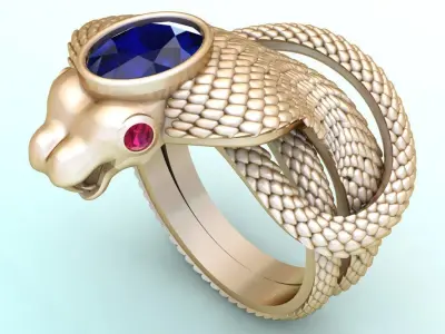 Snake ring - Cobra ring - N2553 3D print model