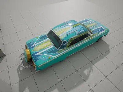 Chevrolet Impala 1962 Custom Car Low-poly 3D model