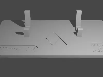 Zelda Game and Watch Stand for console - Triforce Logo V2 3D model