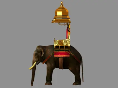 Elephant Carriage 3d model 3D model